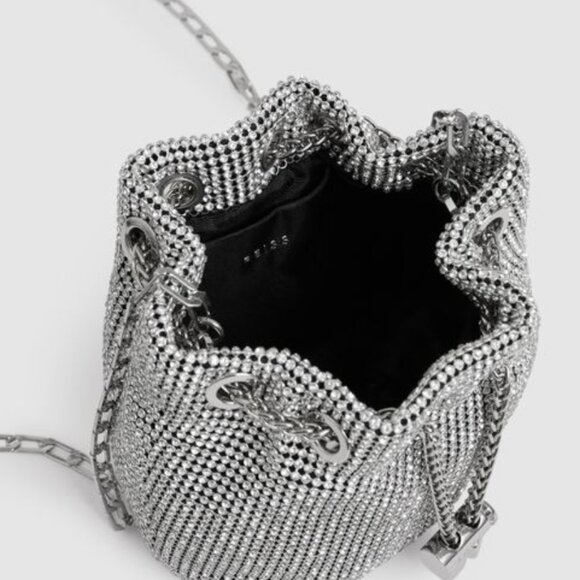 Reiss Demi Crystal Mini bucket Bag - Picture 5 of 6